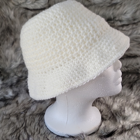 Chic Cream Crochet Bucket Hat - Picture 9 of 15